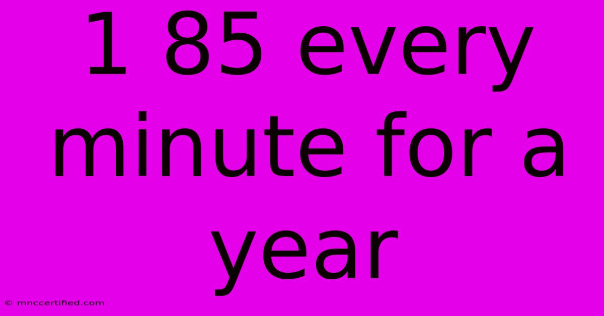 1 85 Every Minute For A Year