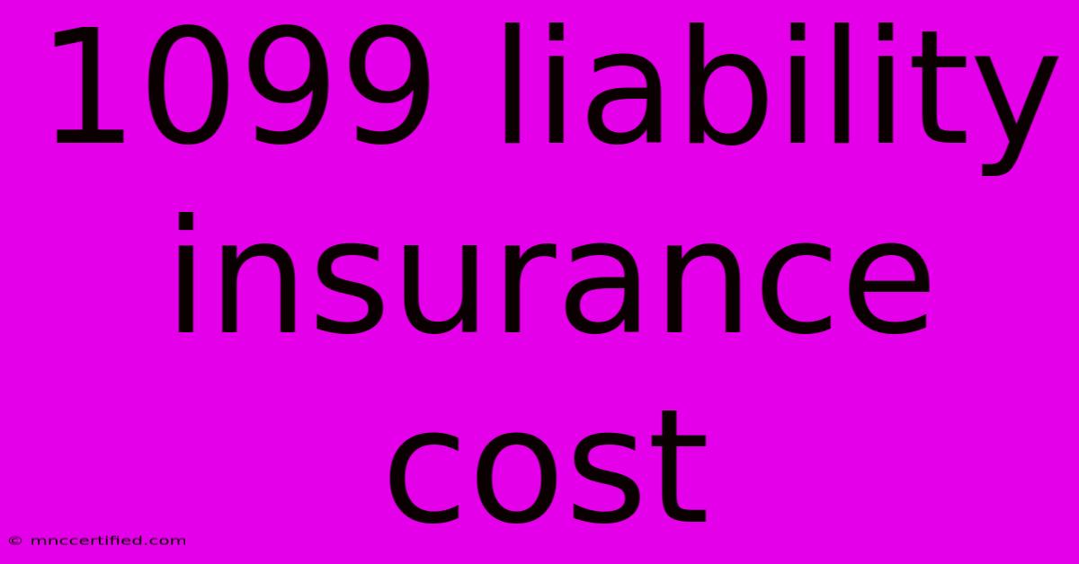 1099 Liability Insurance Cost