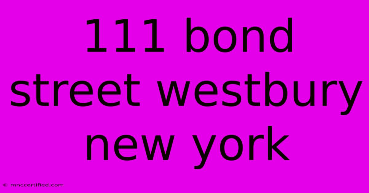 111 Bond Street Westbury New York