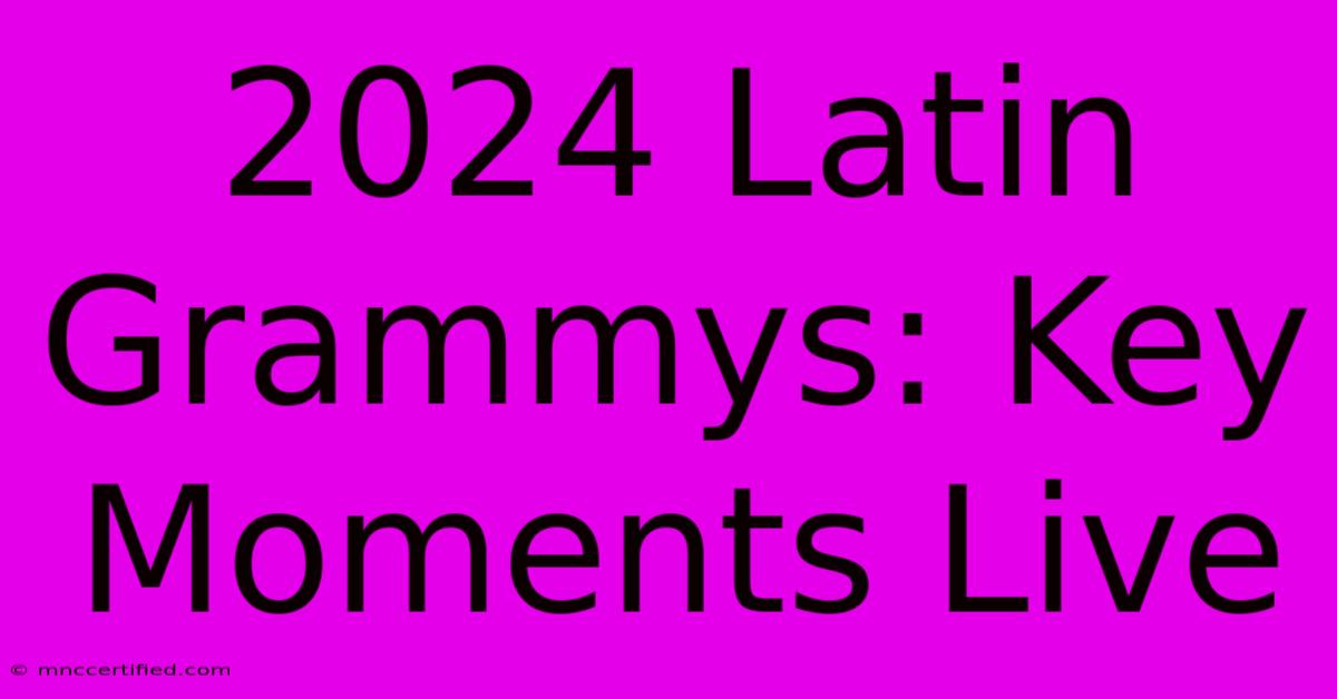 2024 Latin Grammys: Key Moments Live