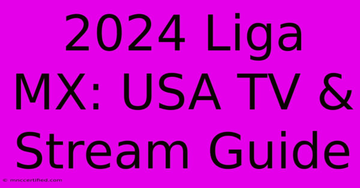 2024 Liga MX: USA TV & Stream Guide