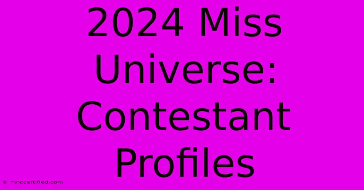 2024 Miss Universe: Contestant Profiles