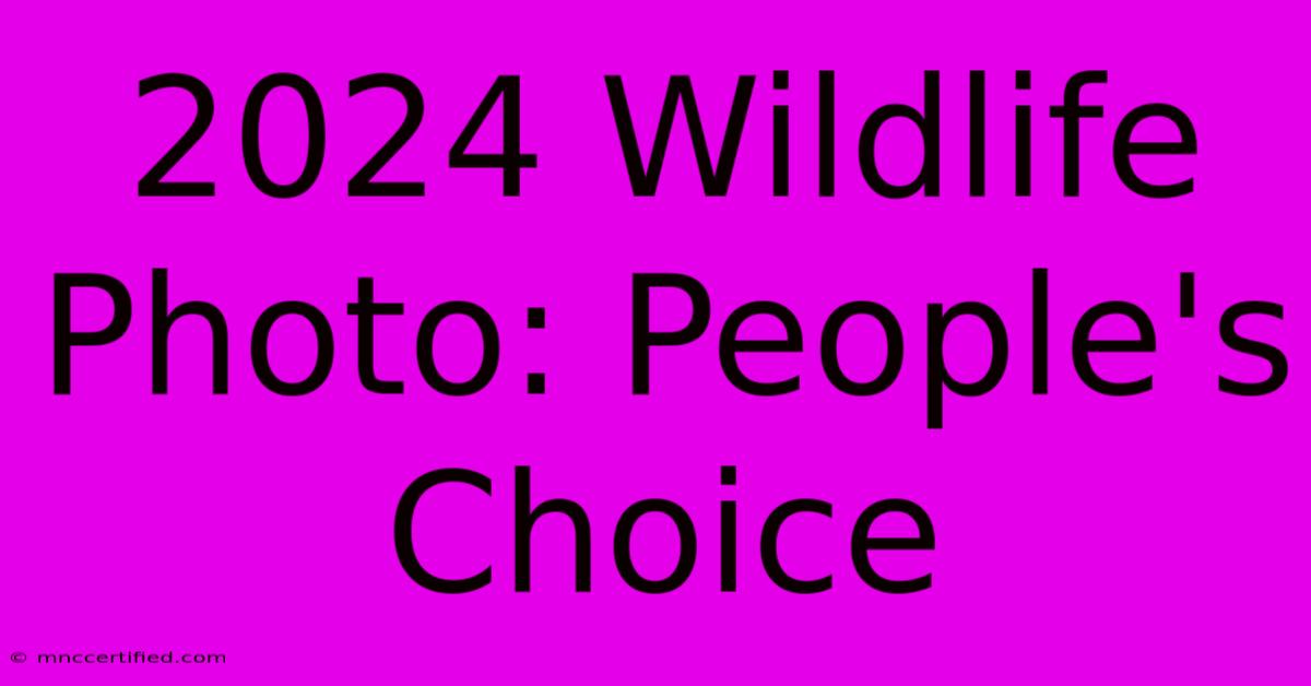 2024 Wildlife Photo: People's Choice