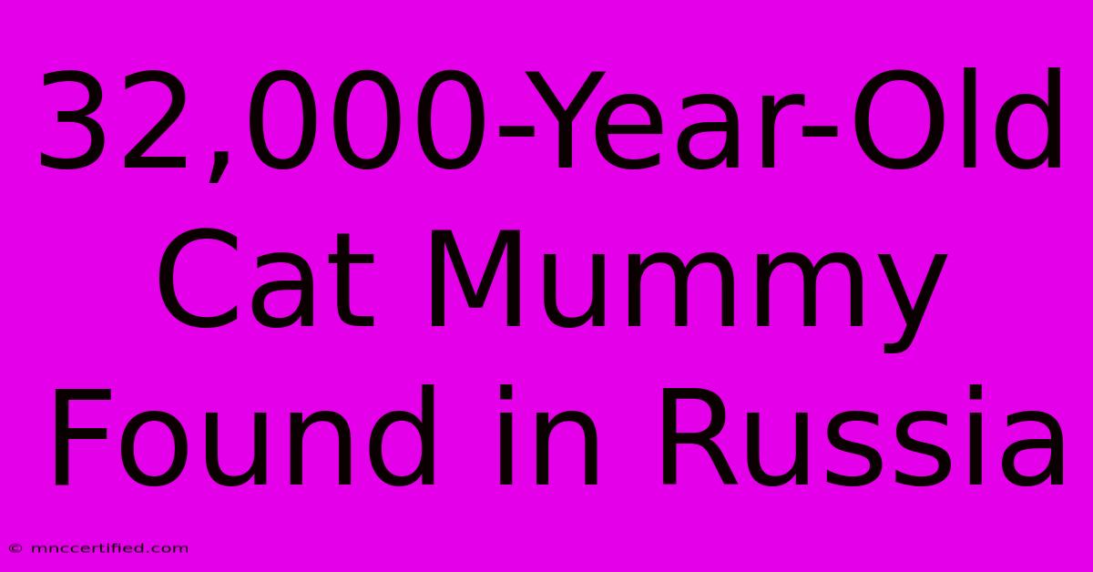 32,000-Year-Old Cat Mummy Found In Russia