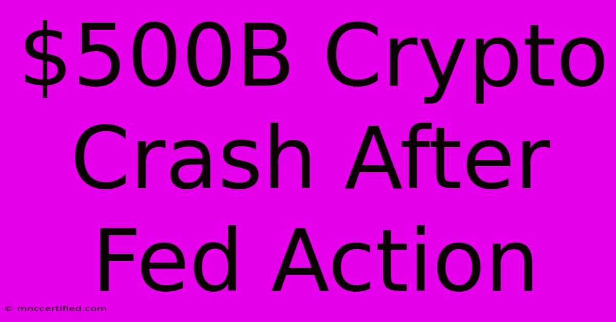 $500B Crypto Crash After Fed Action