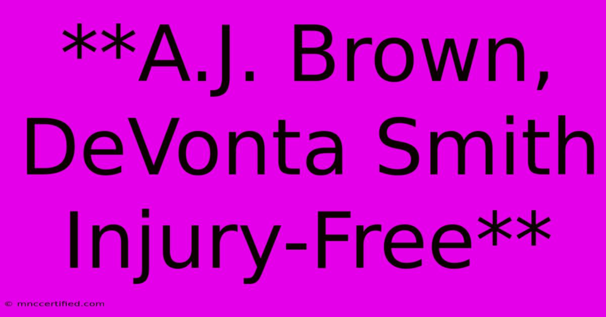 **A.J. Brown, DeVonta Smith Injury-Free**