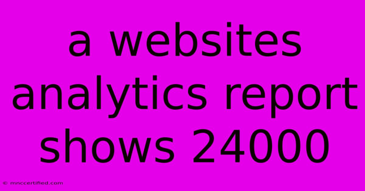 A Websites Analytics Report Shows 24000