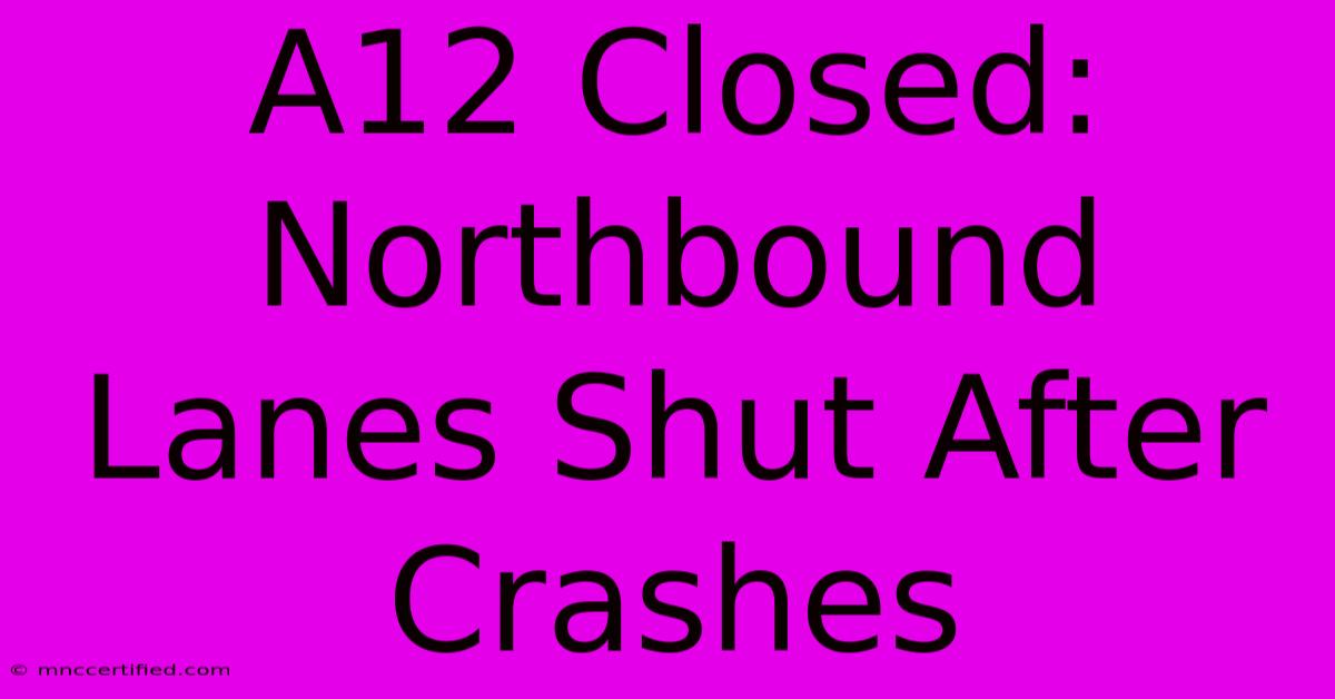 A12 Closed: Northbound Lanes Shut After Crashes