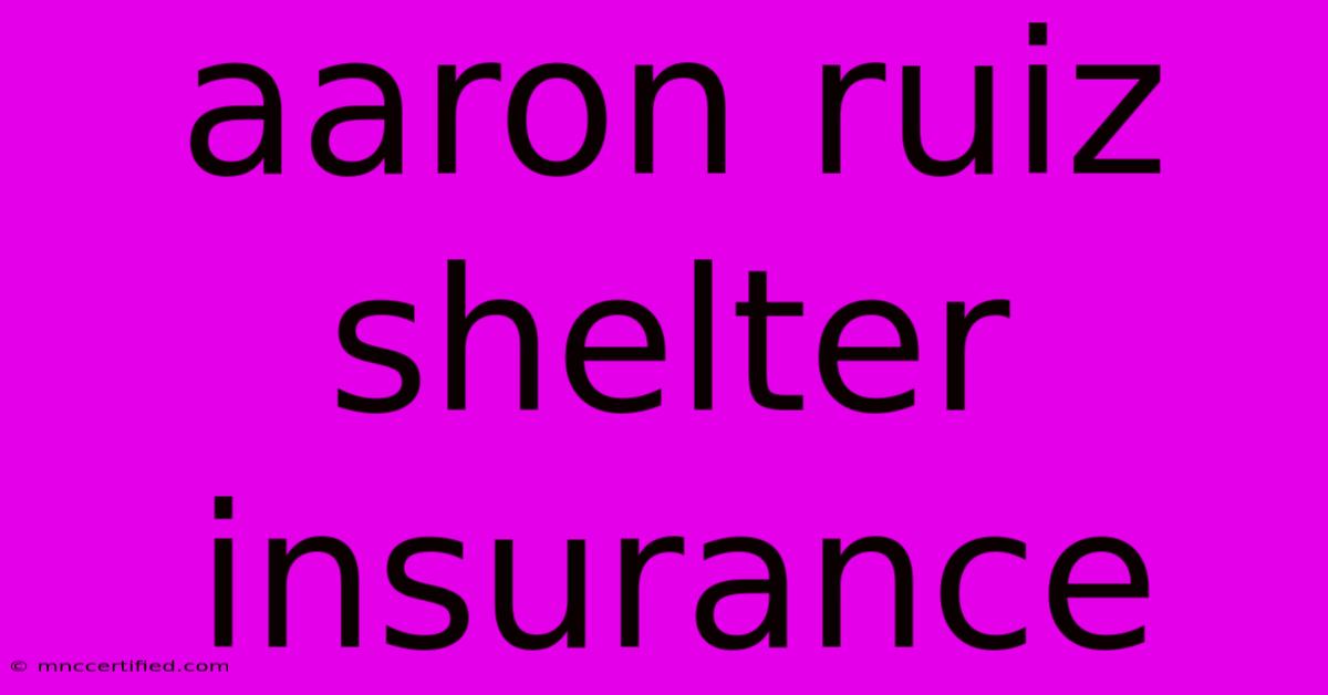 Aaron Ruiz Shelter Insurance