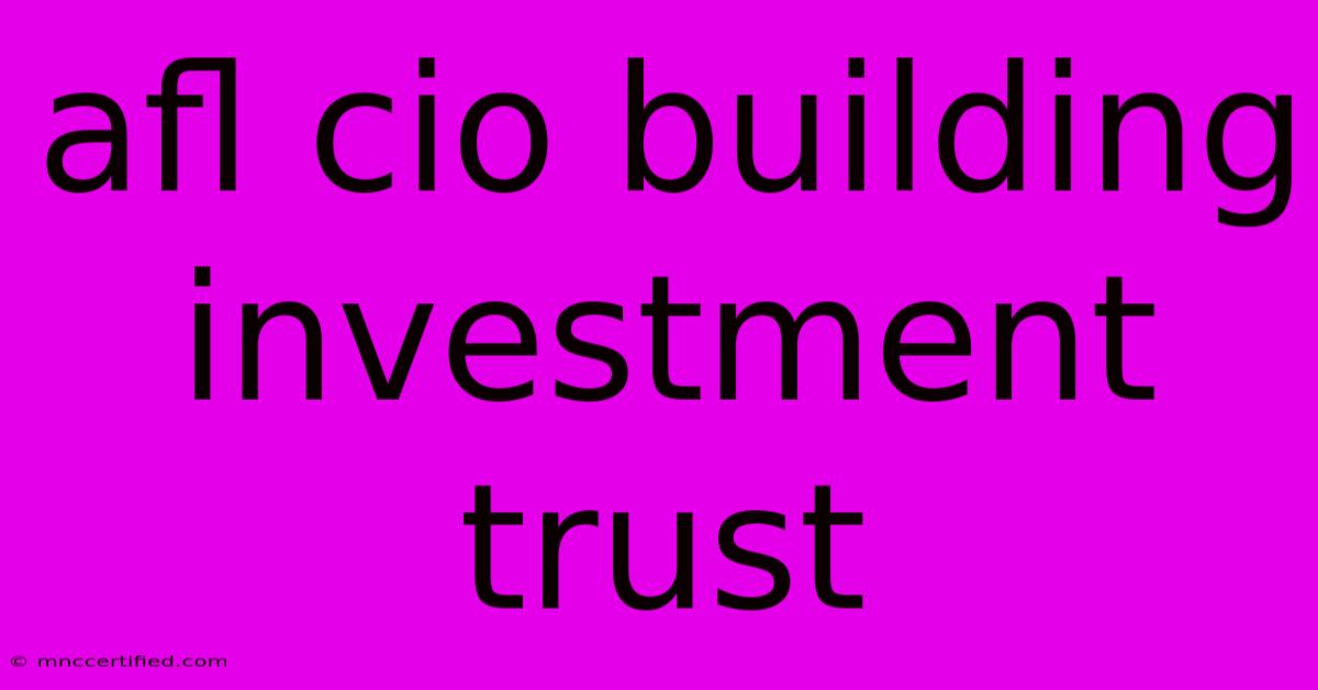 Afl Cio Building Investment Trust