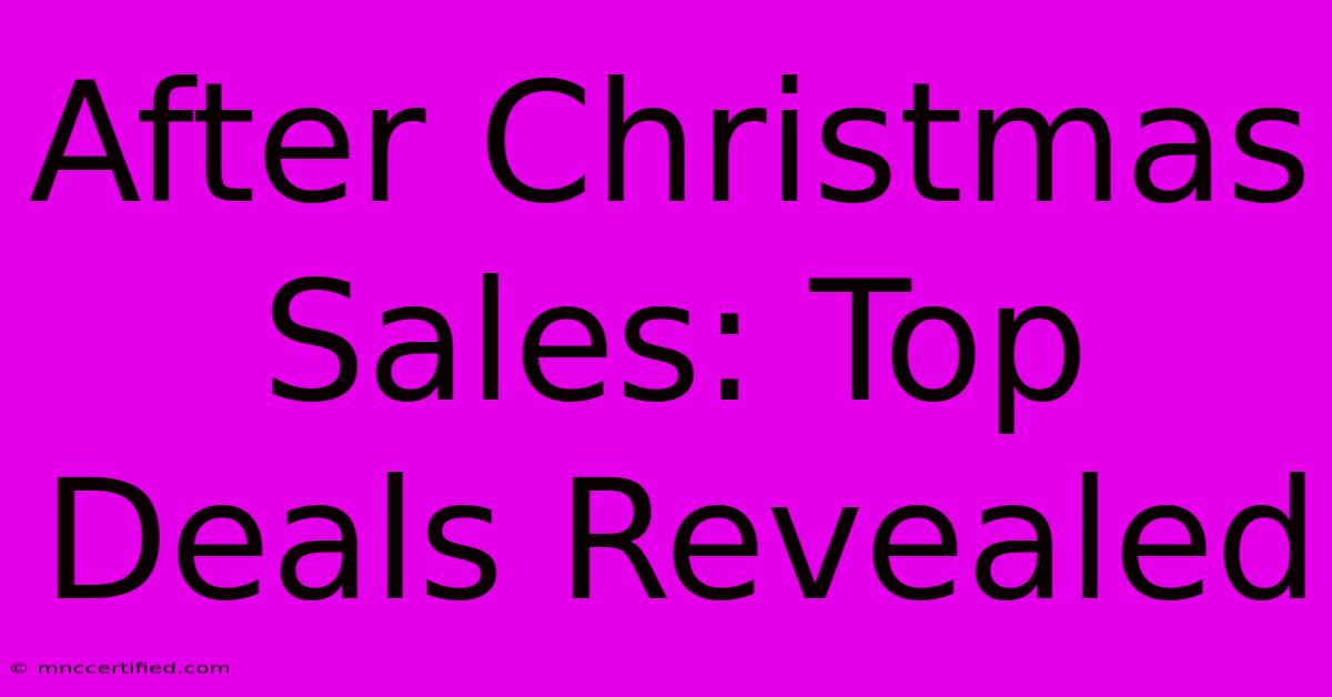 After Christmas Sales: Top Deals Revealed