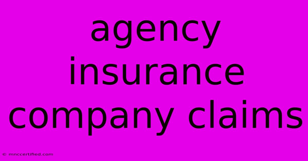 Agency Insurance Company Claims