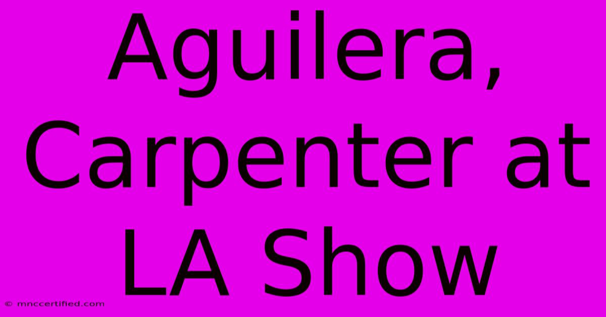 Aguilera, Carpenter At LA Show