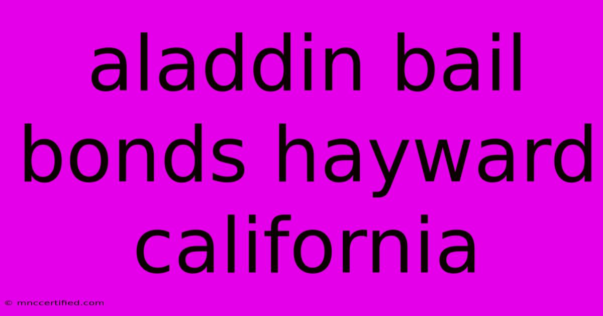 Aladdin Bail Bonds Hayward California