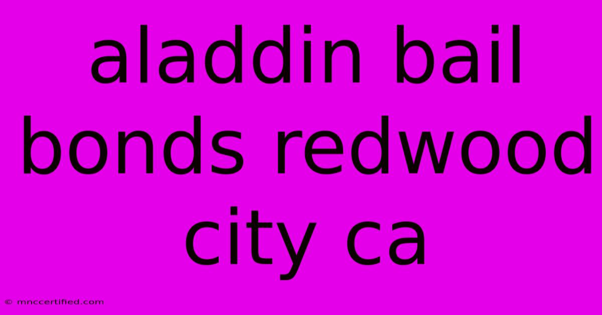 Aladdin Bail Bonds Redwood City Ca