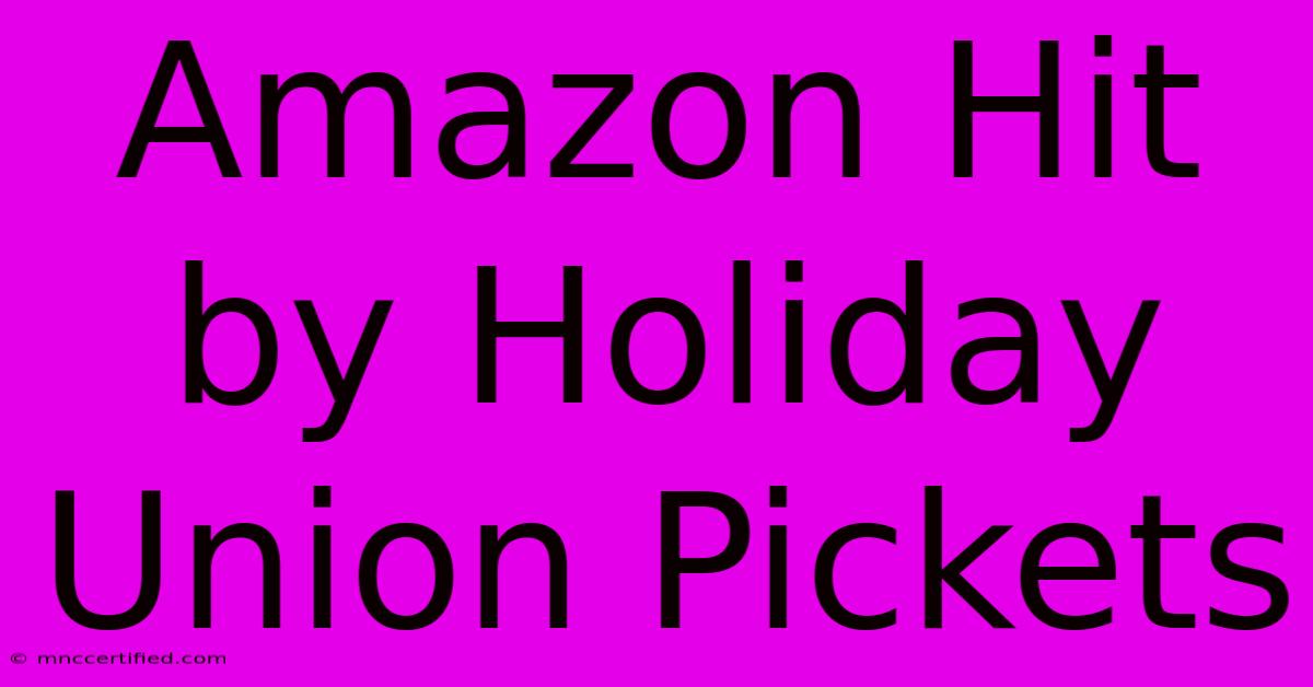 Amazon Hit By Holiday Union Pickets