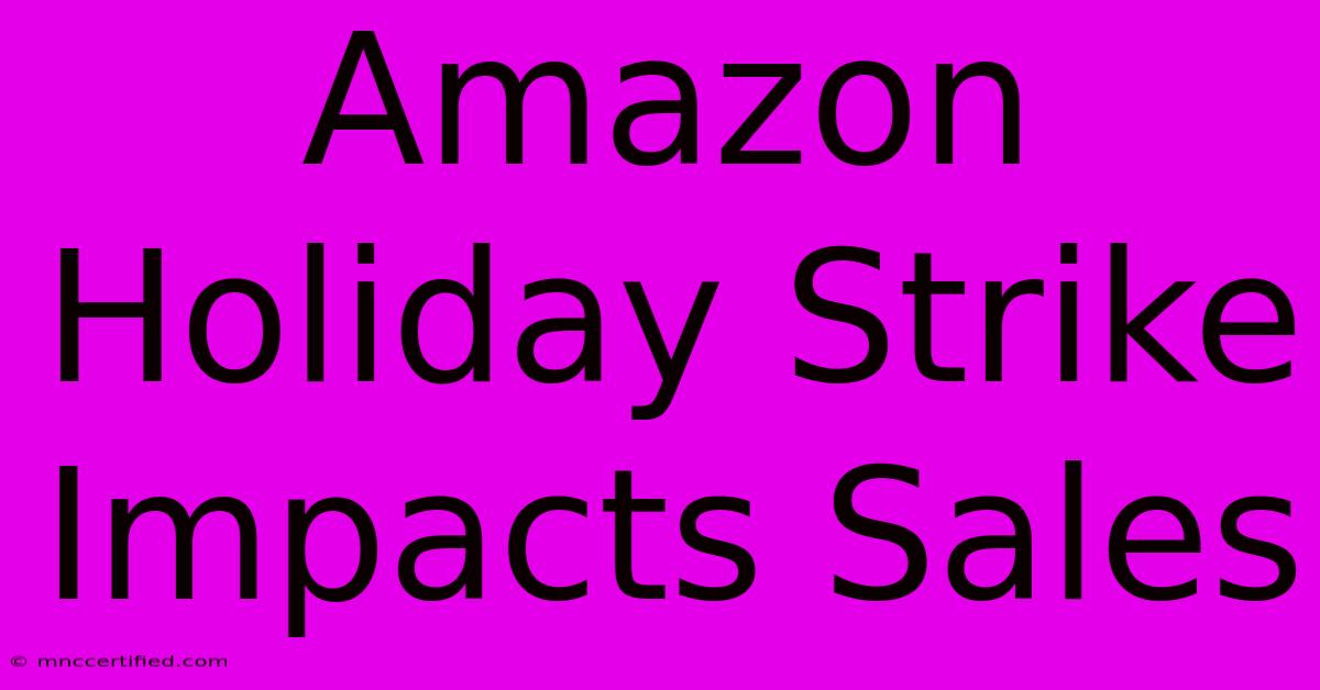 Amazon Holiday Strike Impacts Sales