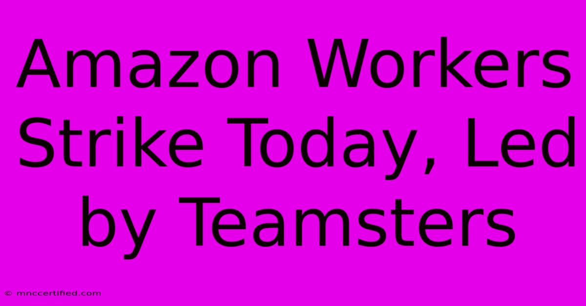 Amazon Workers Strike Today, Led By Teamsters