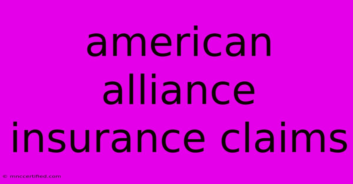 American Alliance Insurance Claims