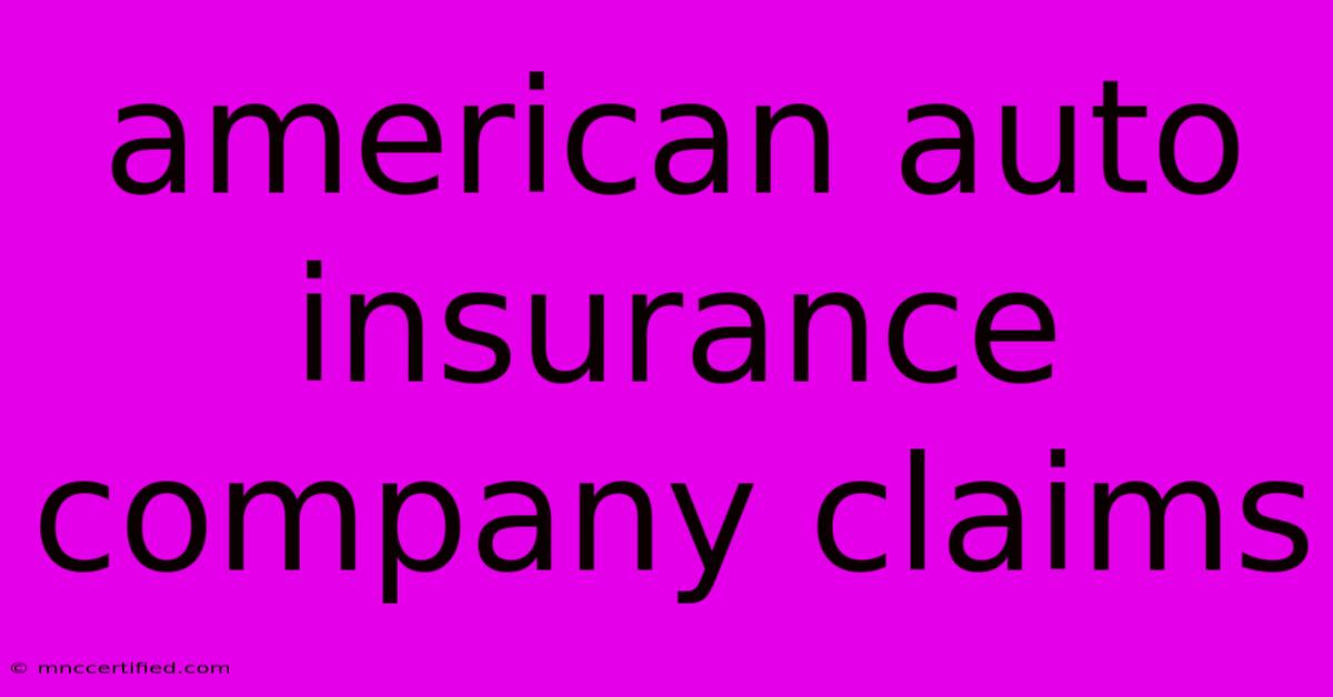 American Auto Insurance Company Claims