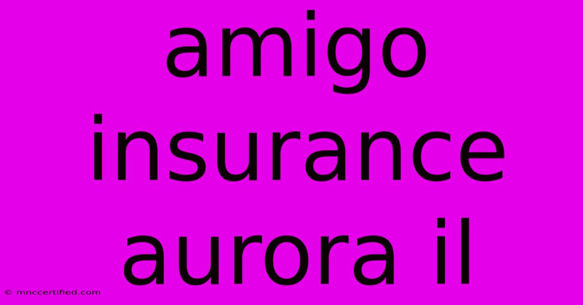 Amigo Insurance Aurora Il