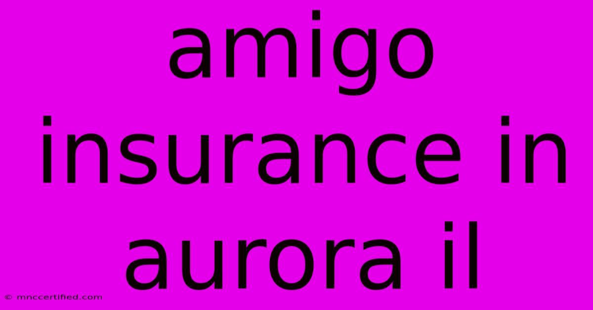 Amigo Insurance In Aurora Il