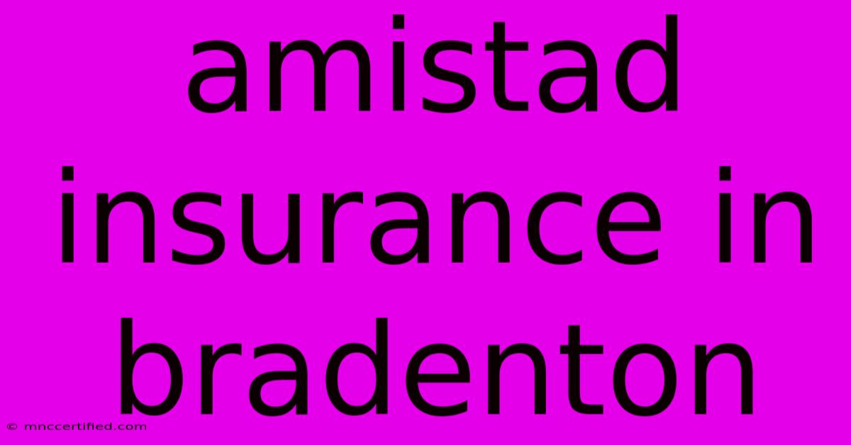 Amistad Insurance In Bradenton