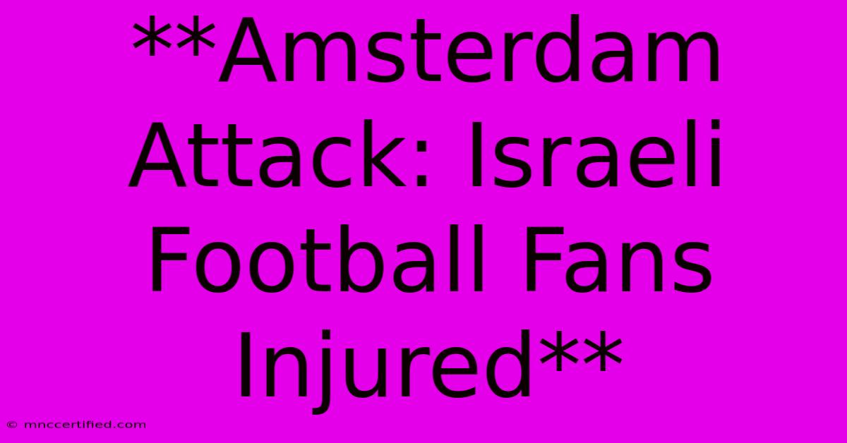 **Amsterdam Attack: Israeli Football Fans Injured**