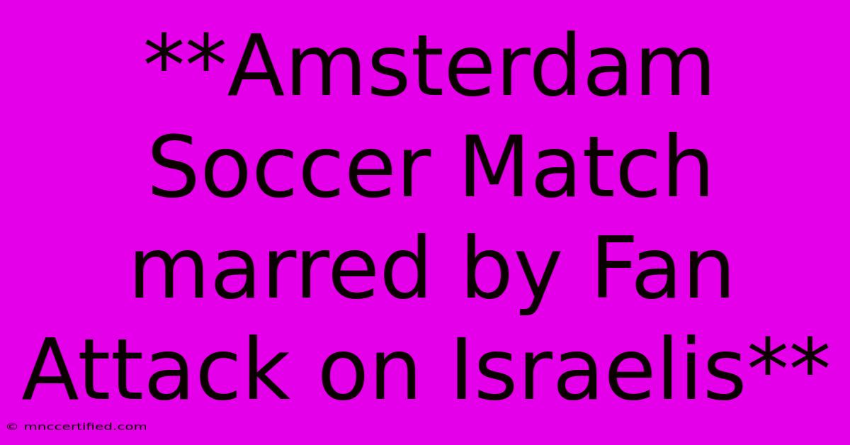 **Amsterdam Soccer Match Marred By Fan Attack On Israelis**