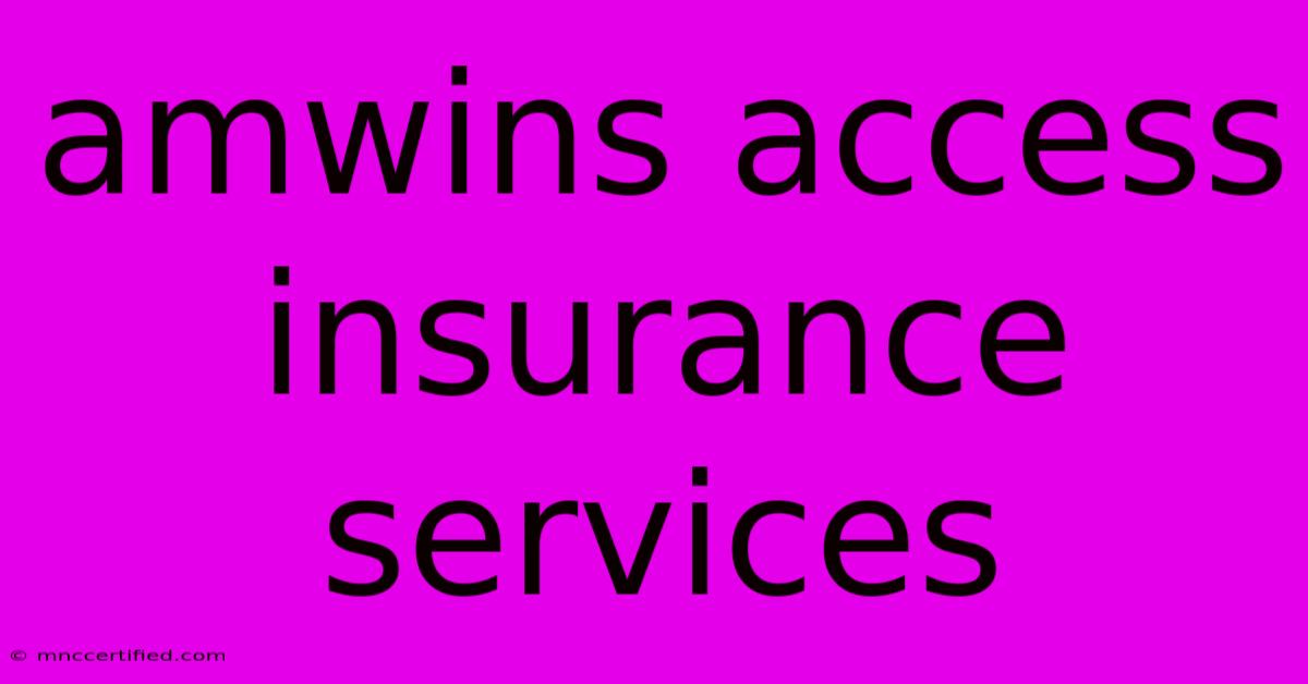 Amwins Access Insurance Services