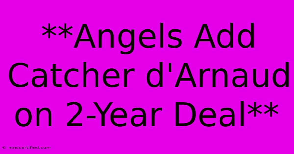 **Angels Add Catcher D'Arnaud On 2-Year Deal** 