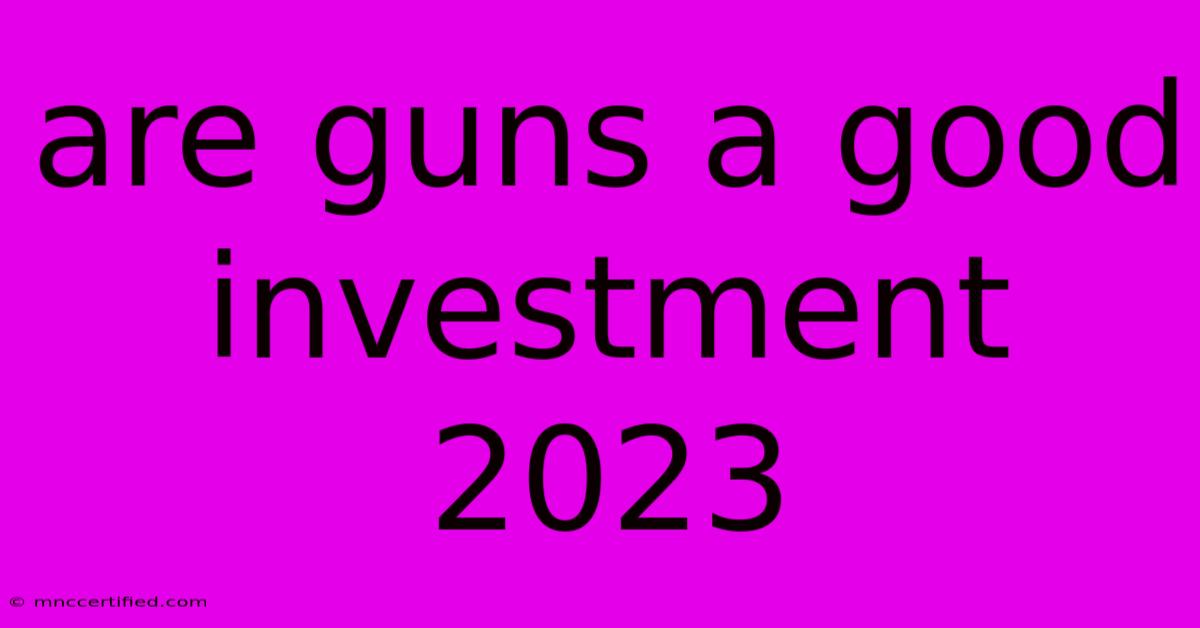 Are Guns A Good Investment 2023