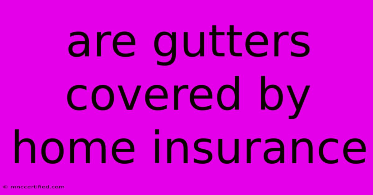 Are Gutters Covered By Home Insurance