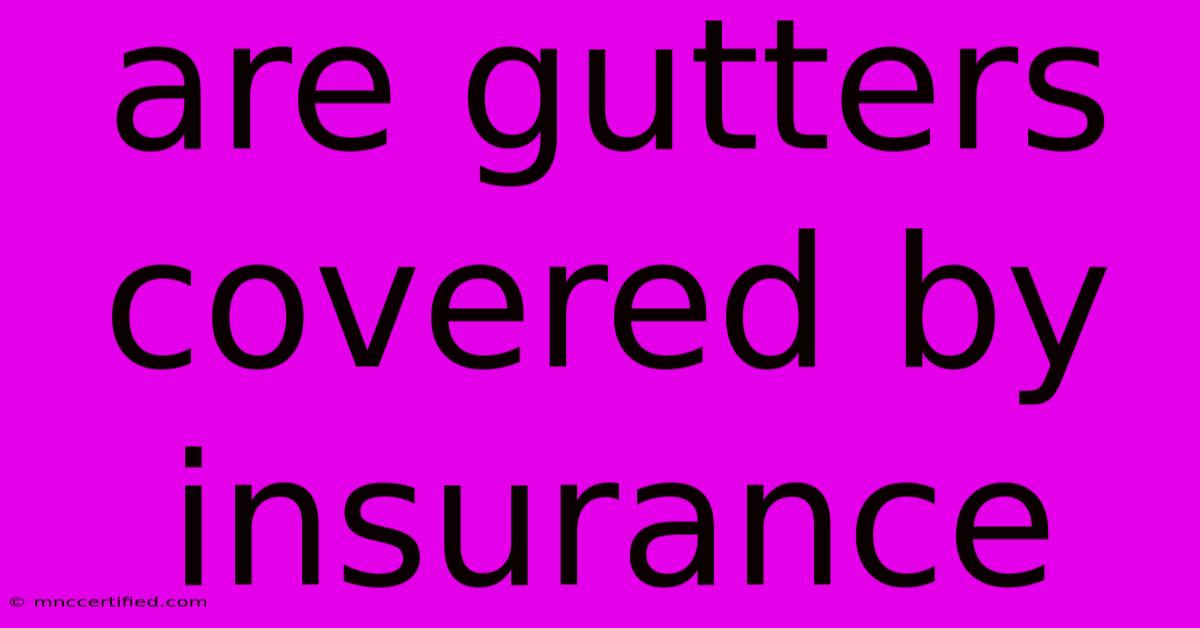 Are Gutters Covered By Insurance