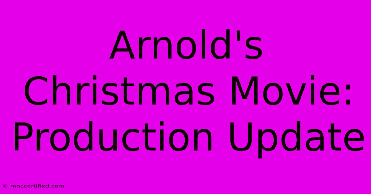 Arnold's Christmas Movie:  Production Update