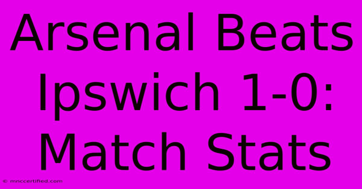 Arsenal Beats Ipswich 1-0: Match Stats