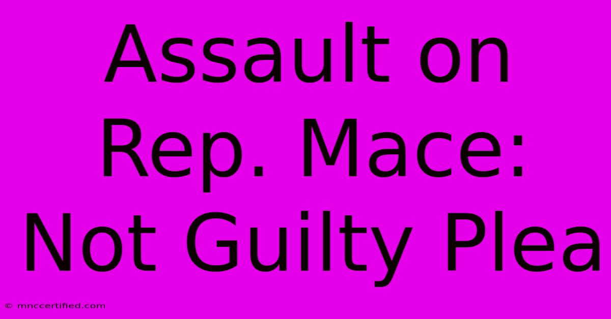 Assault On Rep. Mace: Not Guilty Plea