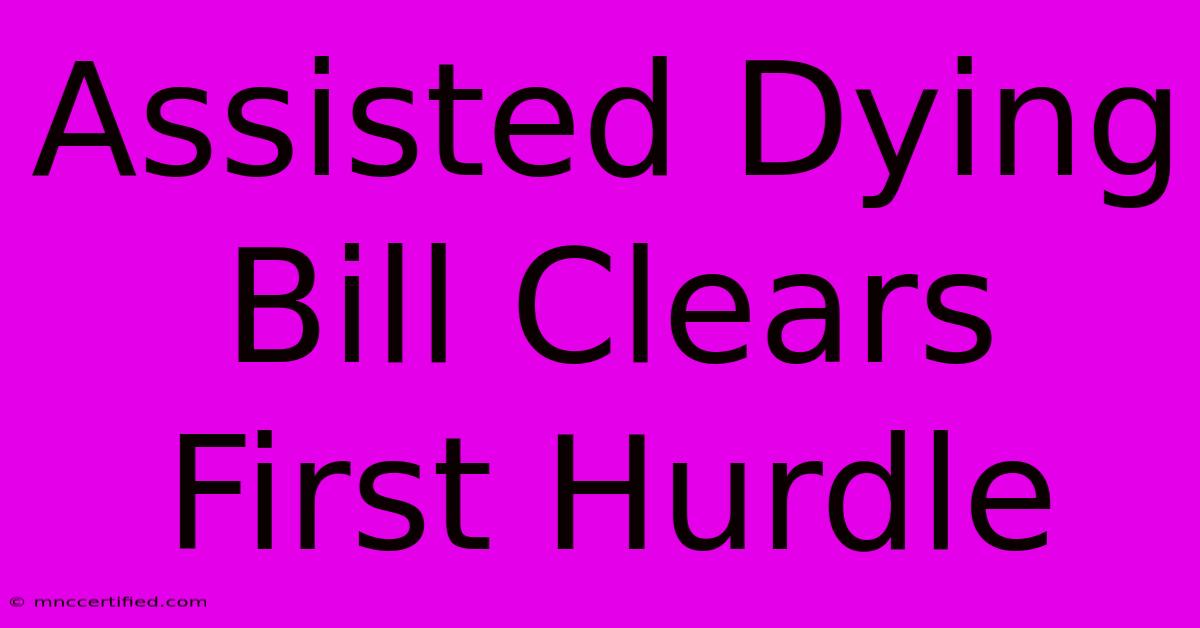 Assisted Dying Bill Clears First Hurdle