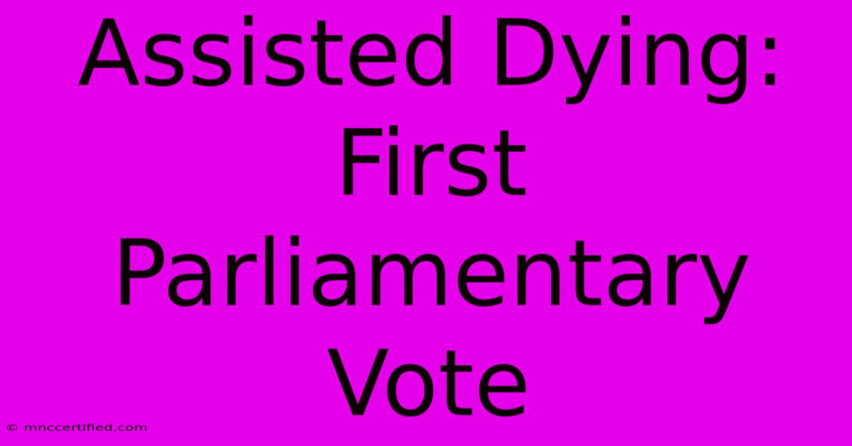 Assisted Dying: First Parliamentary Vote