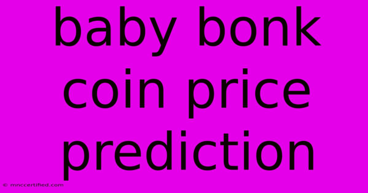 Baby Bonk Coin Price Prediction