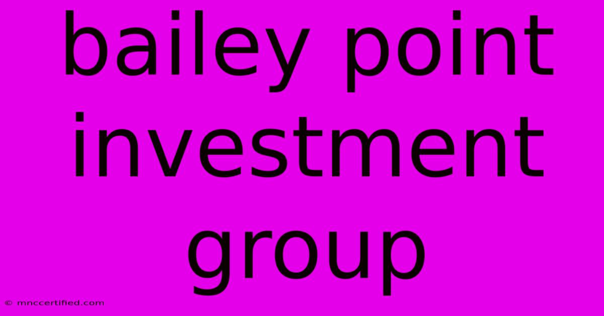 Bailey Point Investment Group