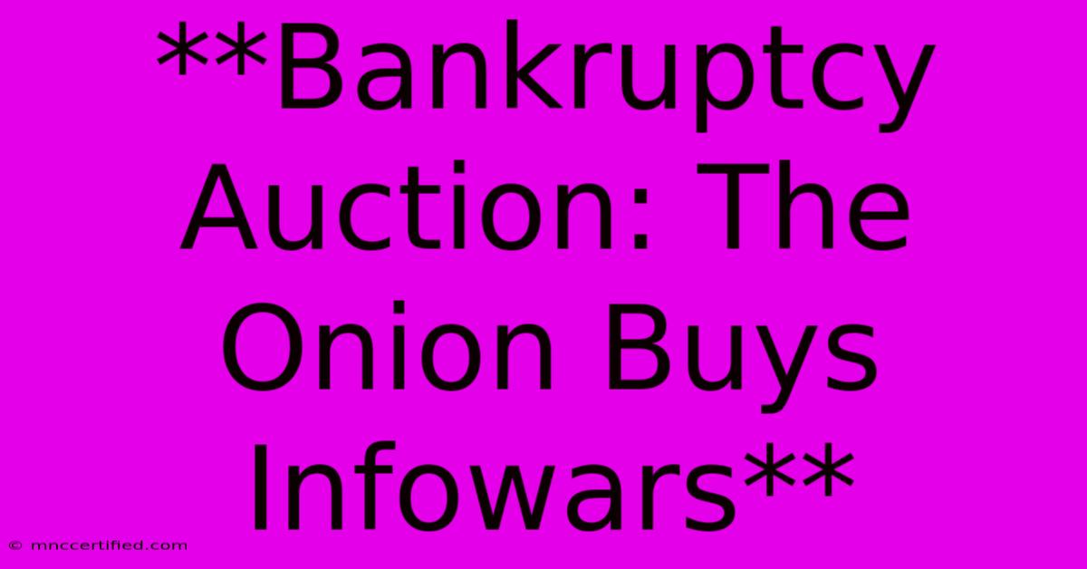 **Bankruptcy Auction: The Onion Buys Infowars**