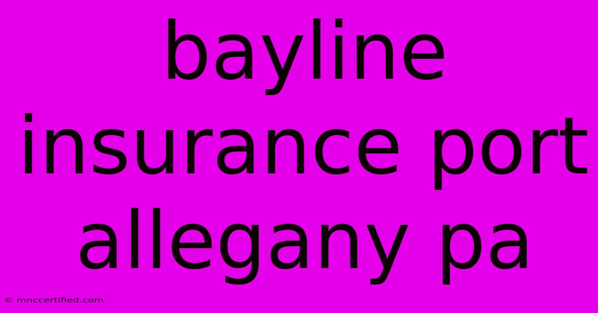 Bayline Insurance Port Allegany Pa