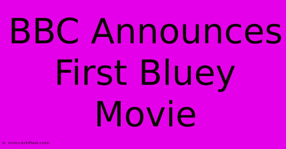 BBC Announces First Bluey Movie