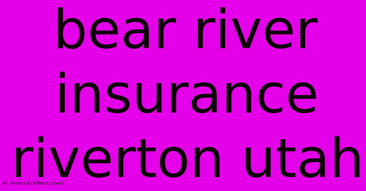 Bear River Insurance Riverton Utah