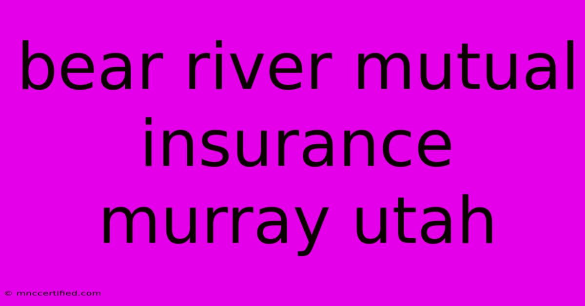 Bear River Mutual Insurance Murray Utah