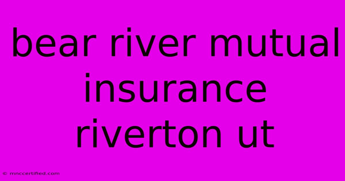 Bear River Mutual Insurance Riverton Ut