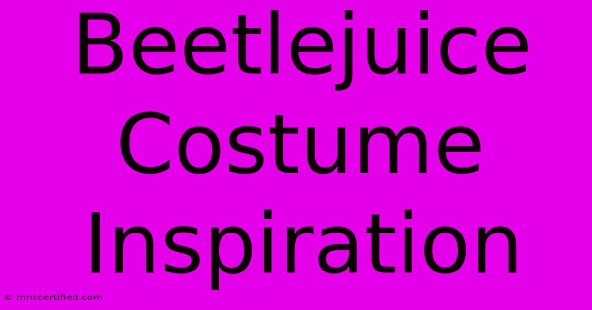 Beetlejuice Costume Inspiration