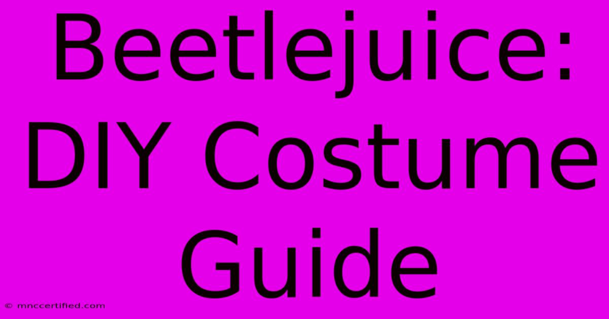 Beetlejuice: DIY Costume Guide