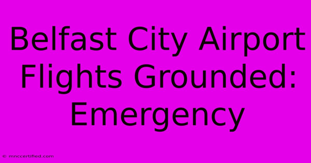 Belfast City Airport Flights Grounded: Emergency